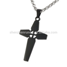 Мода простой черный позолоченный крест кулон и прелести для ювелирных изделий